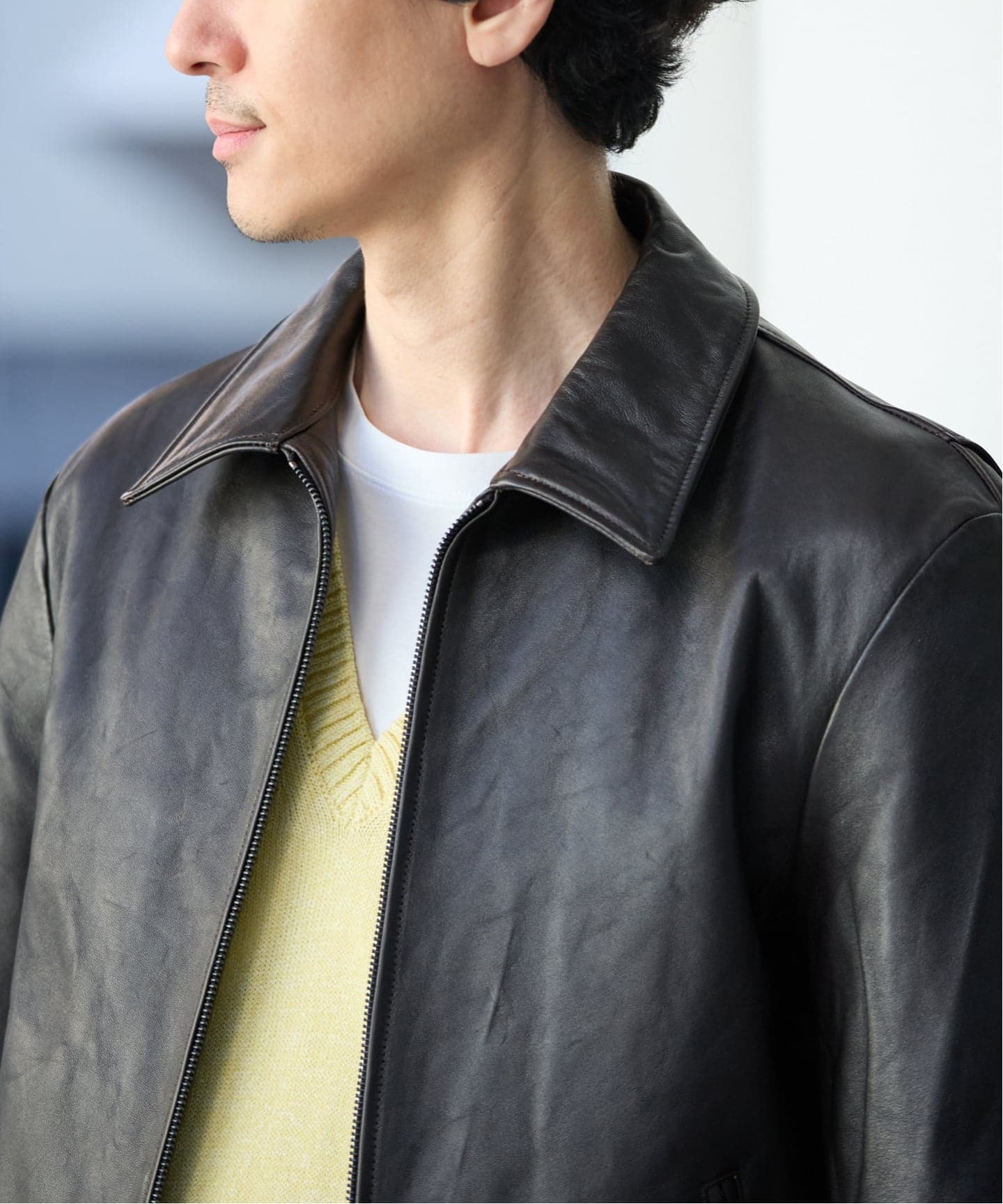 ラム アンティーク レザー ジャケット（レザージャケット）｜EDIFICE