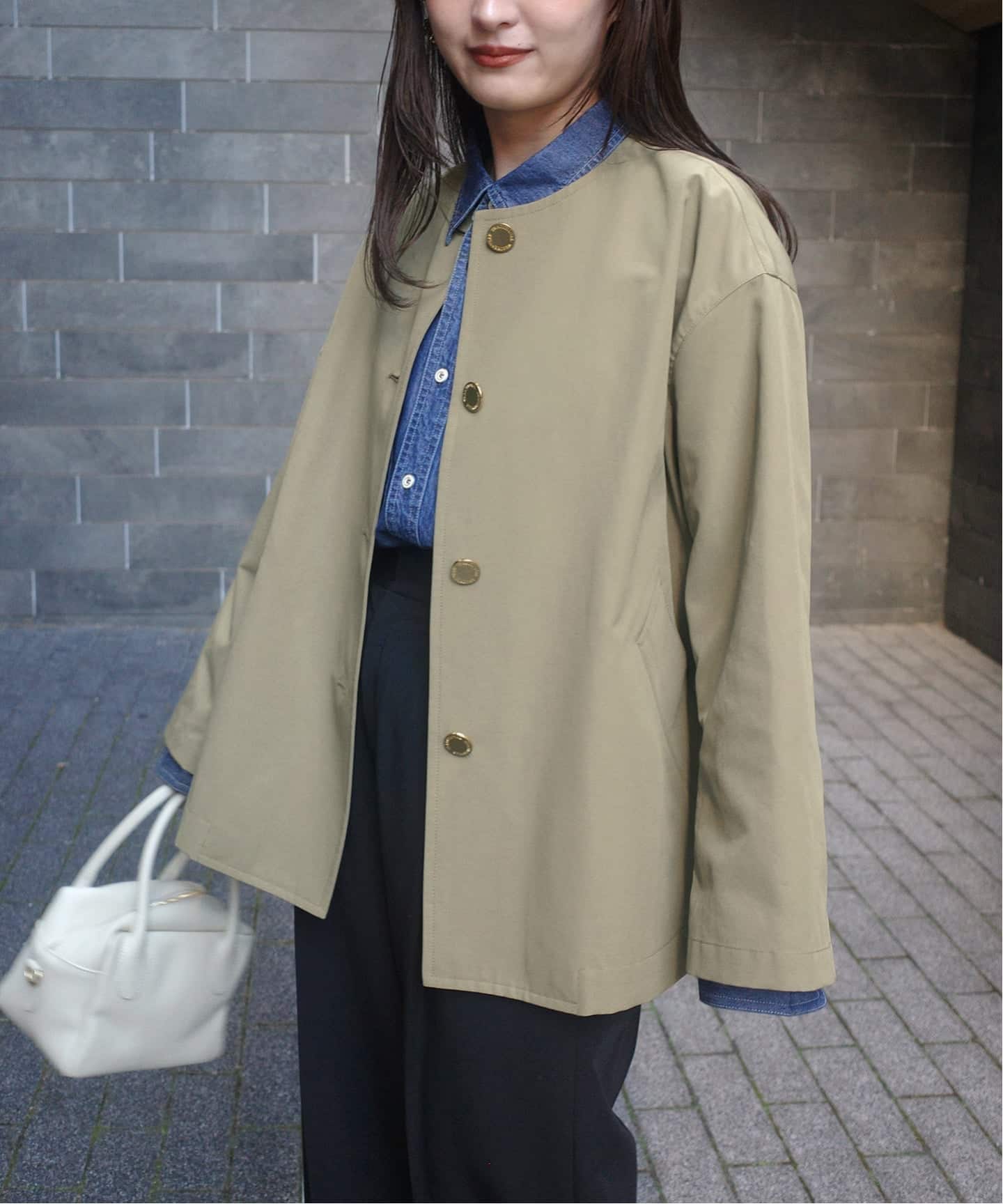 TRADITIONAL WEATHERWEAR SLOBE別注 LINTON N/C SHORT（ノーカラー