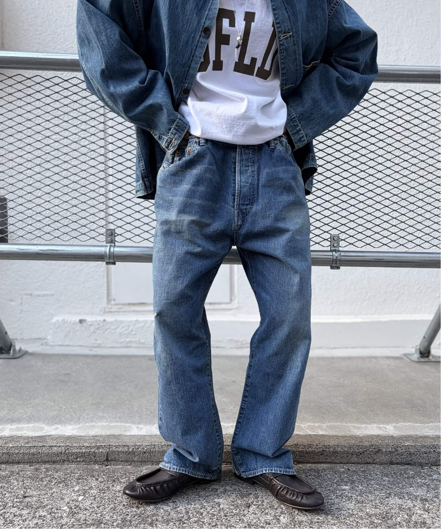 chimala】 for luxe ADJASTABLE WIDE TAPERED（045）（デニムパンツ