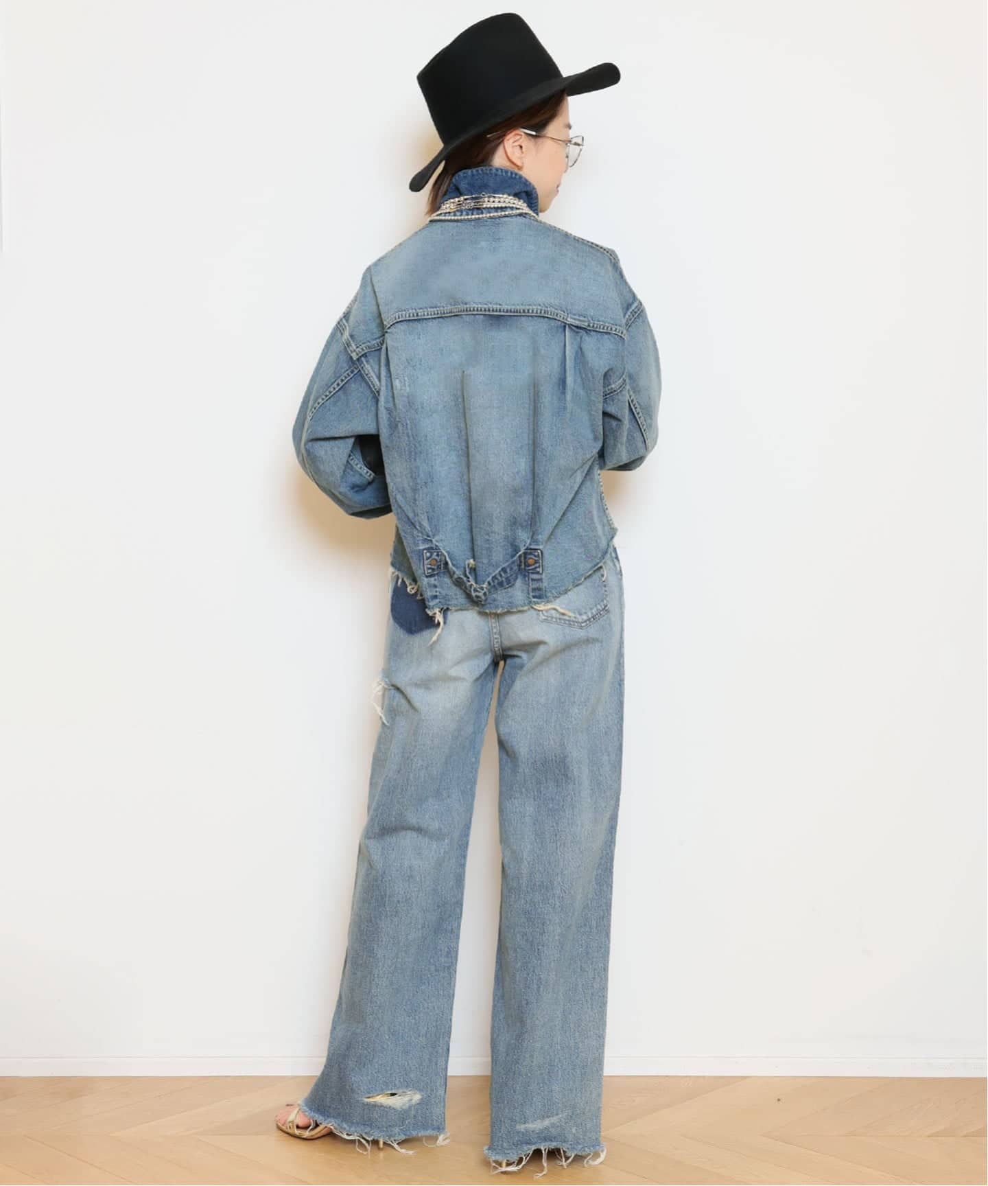 ATTICK BY JOHNBULL/アティック バイ ジョンブル】DAMAGE WIDE デニム