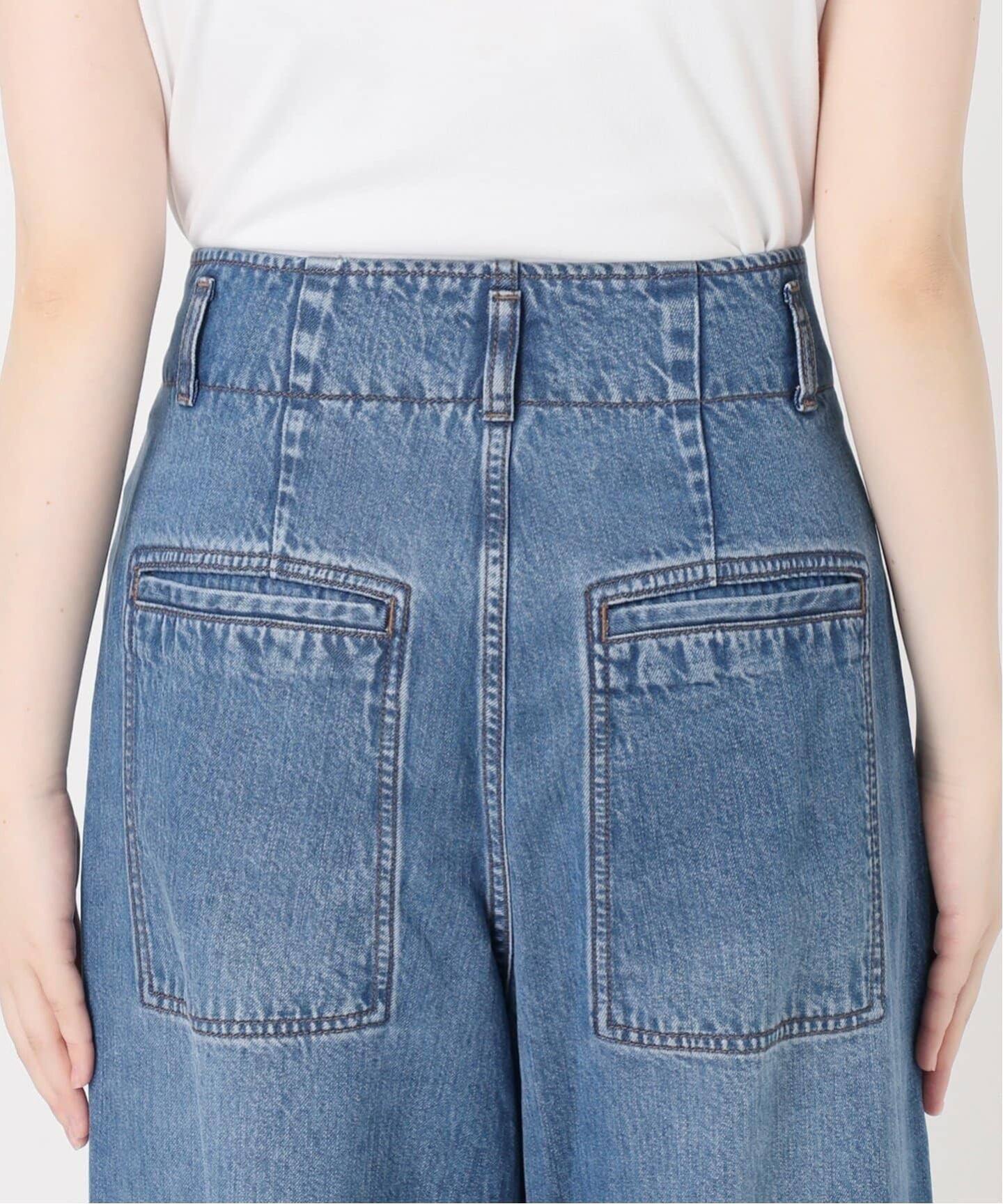 追加》スージングデニムフォルムタックパンツ（デニムパンツ・ジーンズ