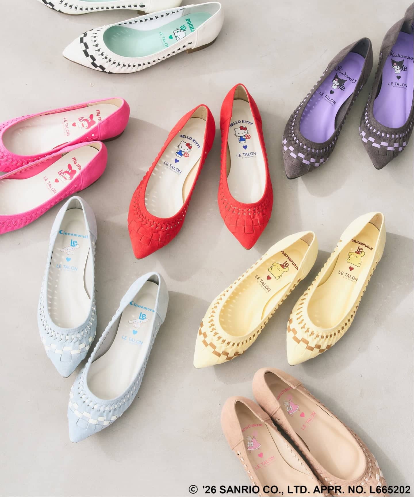 Sanrio characters×LE TALON ポインテッドサシメッシュフラット