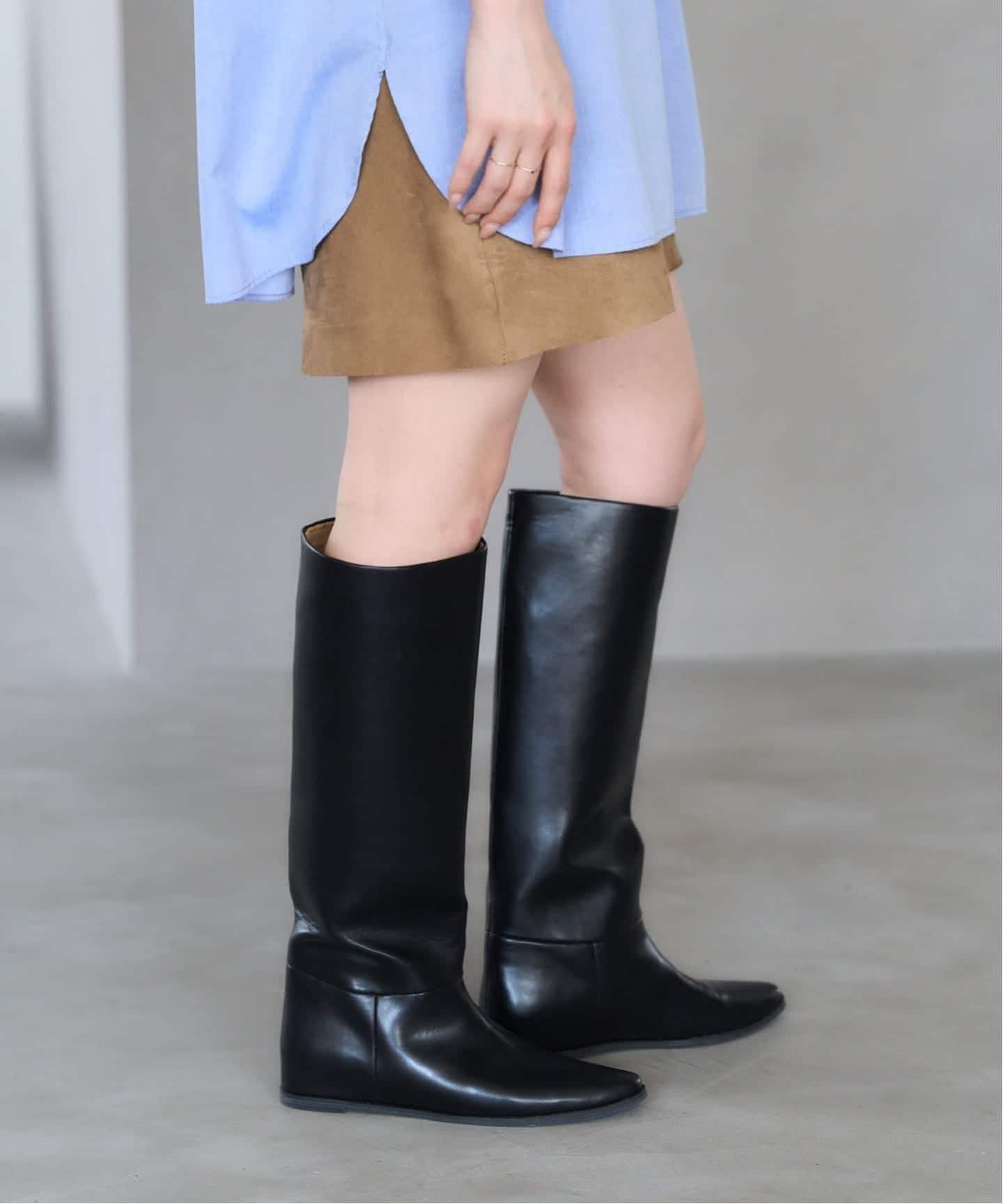 追加5》2cmワイドシャフトロングブーツ（ロングブーツ）｜LE TALON（ル
