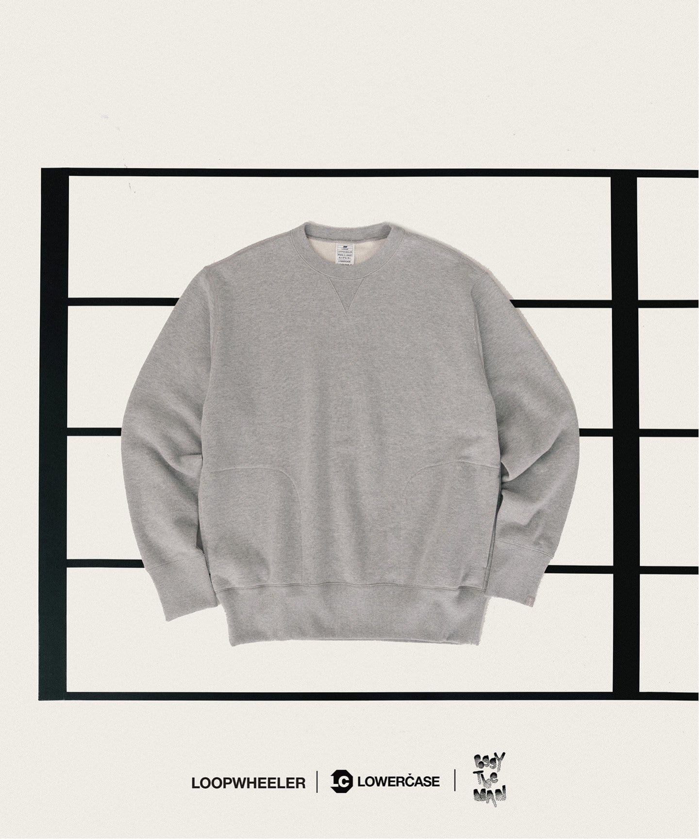 LOOPWHEELER for LOWERCASE × POGGYTHEMAN】別注 クルーネック
