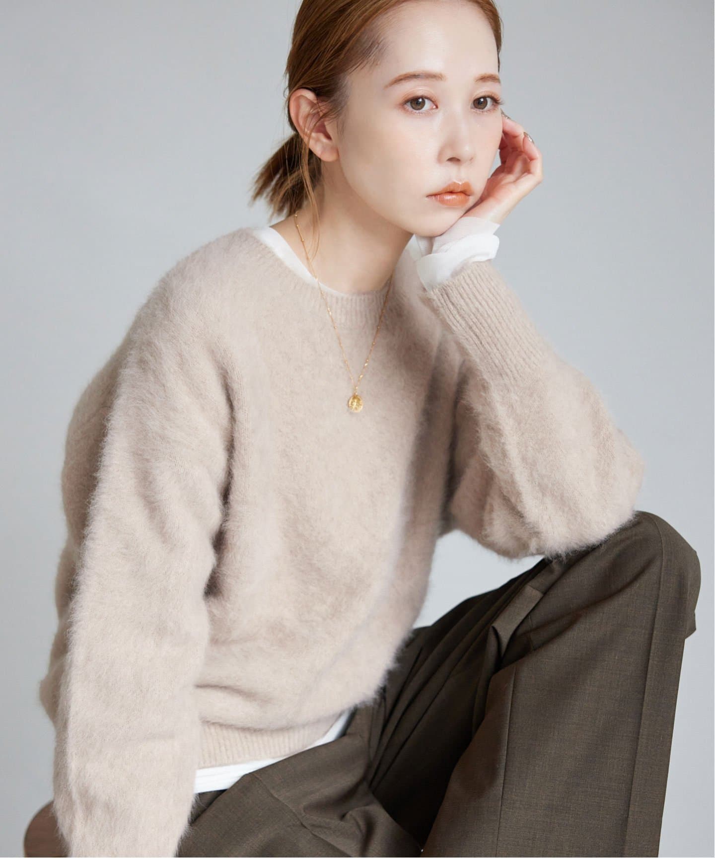 追加》フォックスカシミヤプルオーバー（ニット／セーター）｜SLOBE