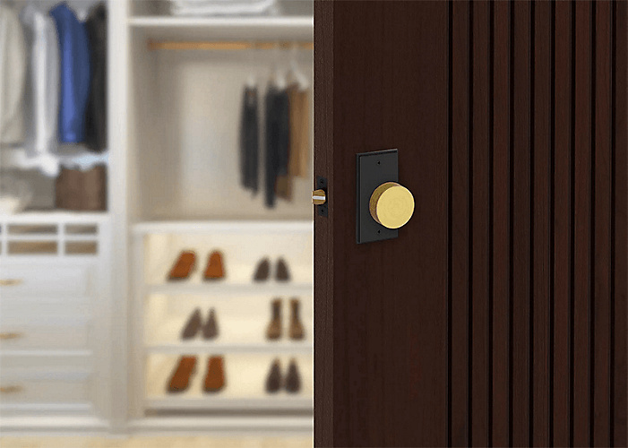 Santa Monica Small Pocket Door Set- Passage - Lifetime (PVD) Satin