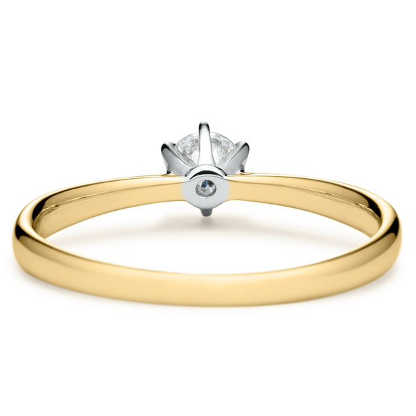 PT950/K18YG ドマーニ ソリティア コンビネーション リング 0.2ct