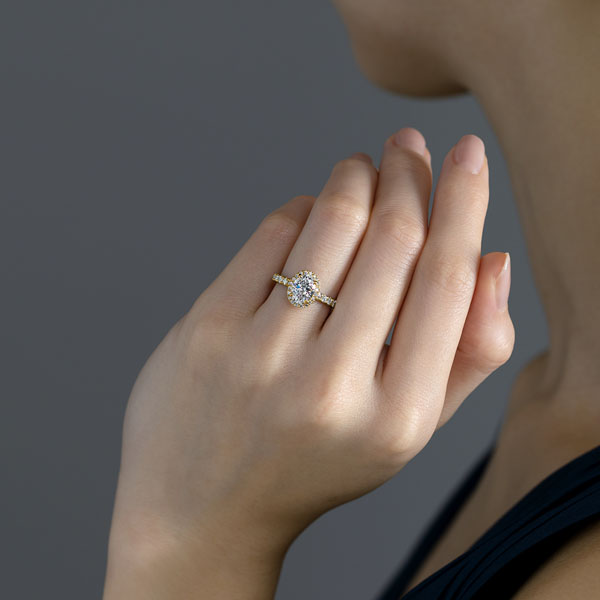 K18YG ルシーダ オーバルカット ダイヤモンド エタニティタイプ