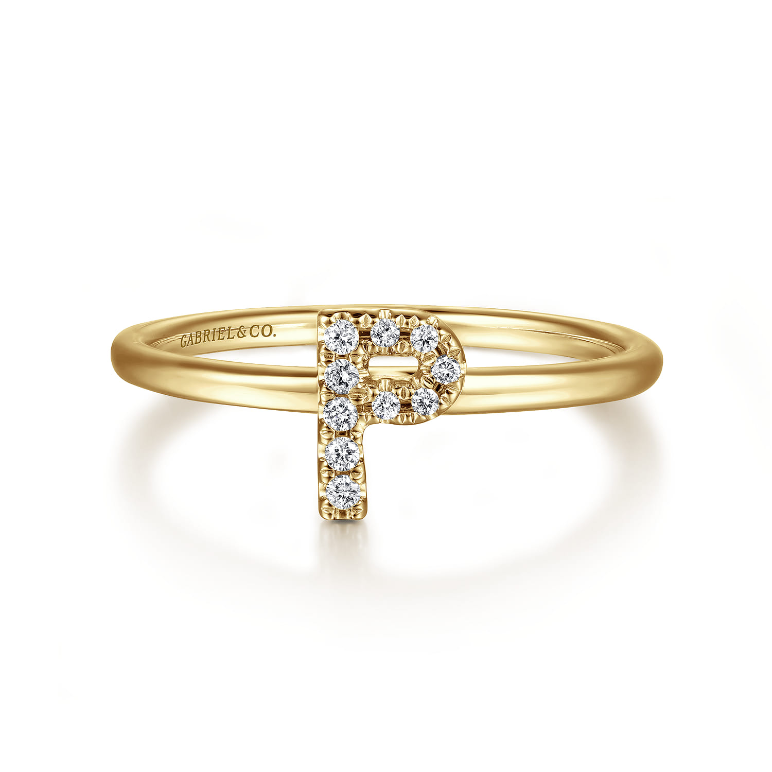 14k Yellow Gold Initial Lusso [Ring Type]. SKU LR51164P-Y45JJ