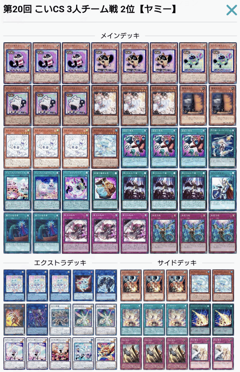 遊戯王OCG】第20回こいCS 3人チーム戦の大会結果と環境考察【大会結果
