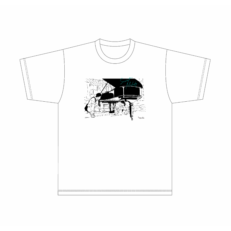 映画『シークレット・メロディ』江口寿史イラストTシャツ（白）【THE