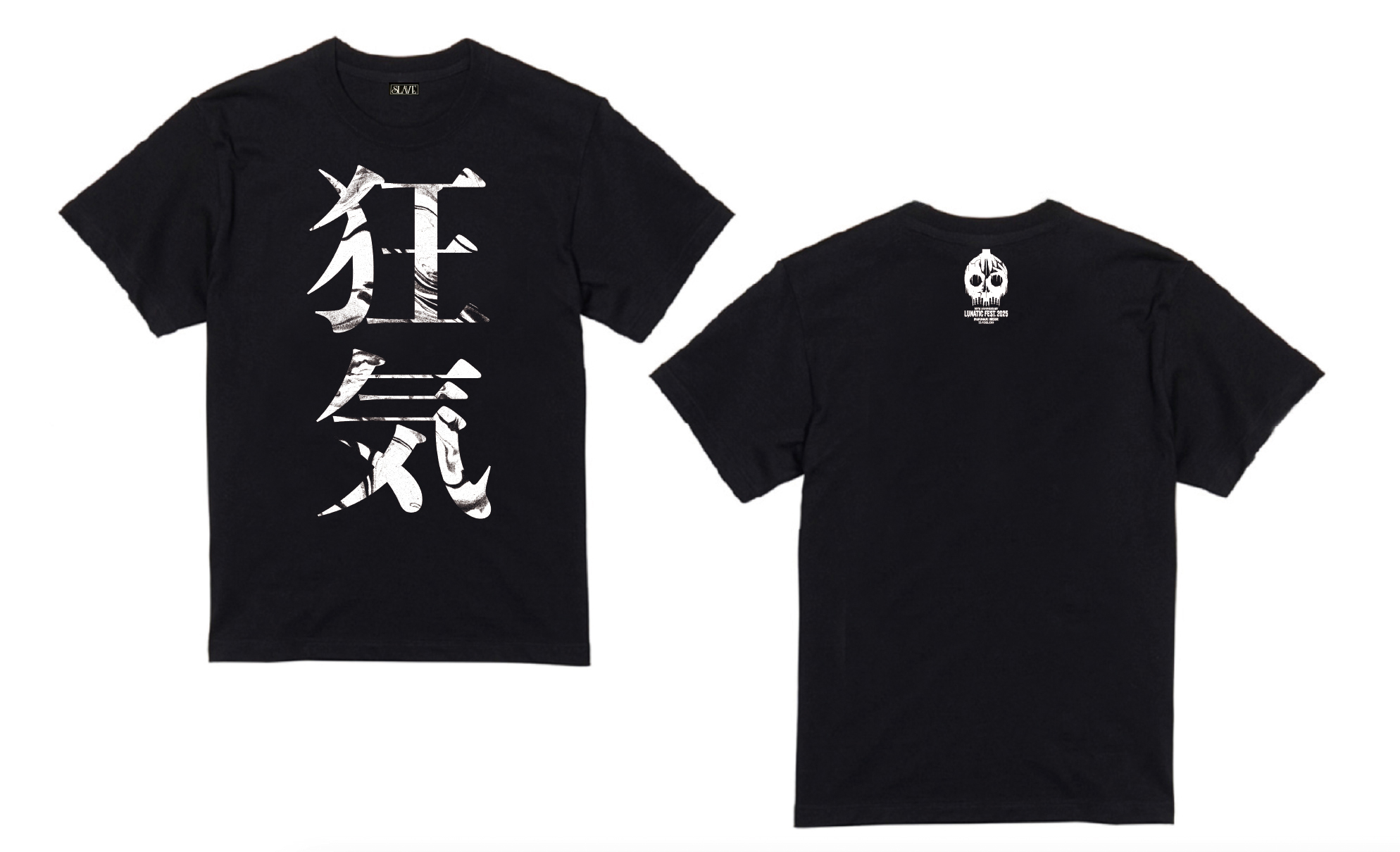 狂気Tシャツ ブラック×ホワイト【SLAVE OFFICIAL WEB STORE】