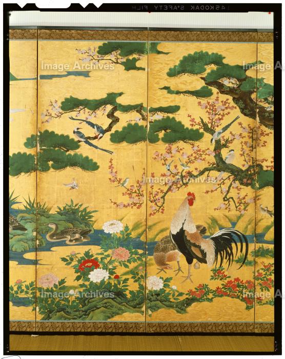 作品詳細 | 四季花鳥図屏風（六曲一双） | イメージアーカイブ - DNP
