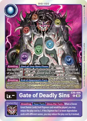 Gate of Deadly Sins (EX6-006) - DigimonCard