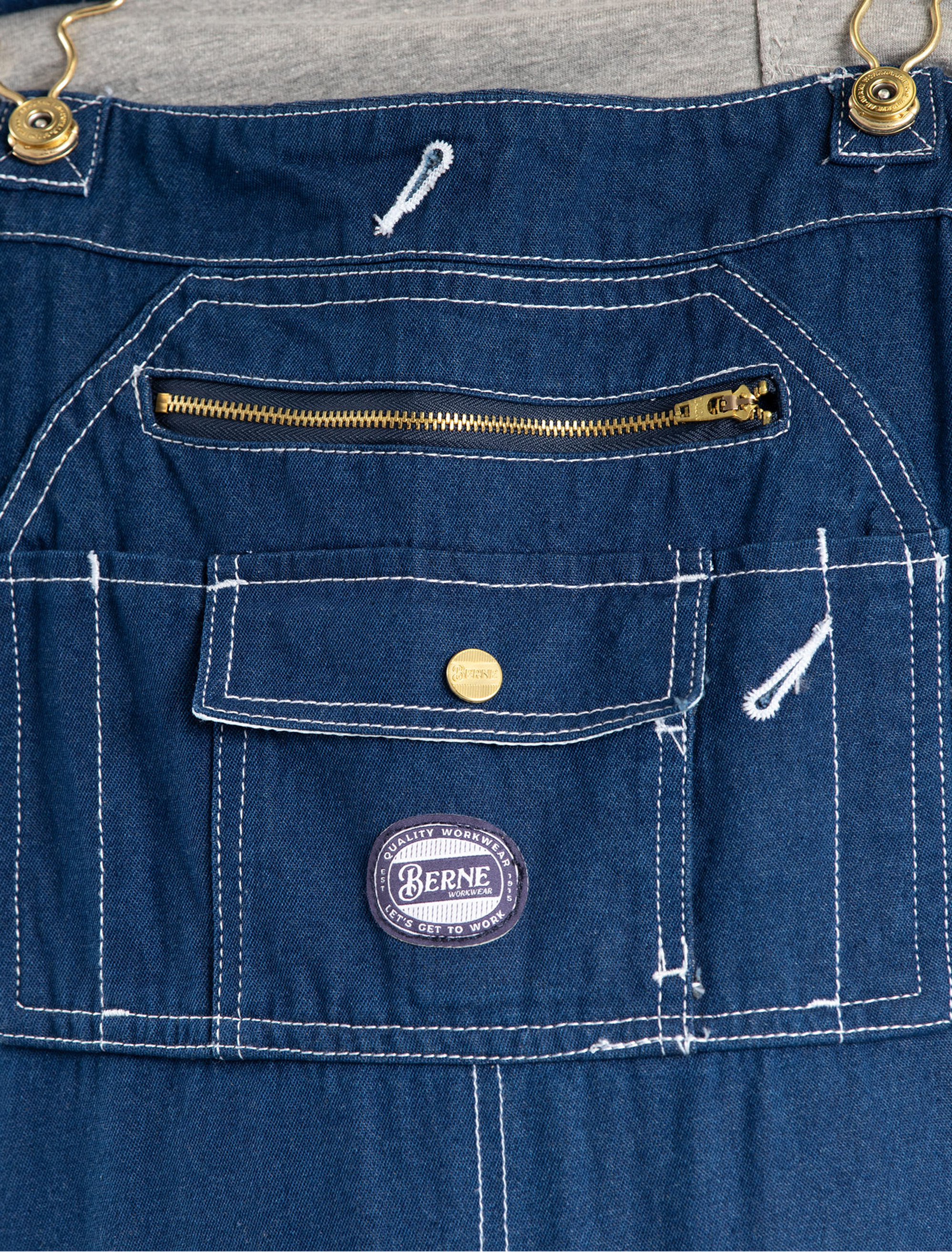 Big + Tall | Berne Vintage Washed Denim Overalls | DXL