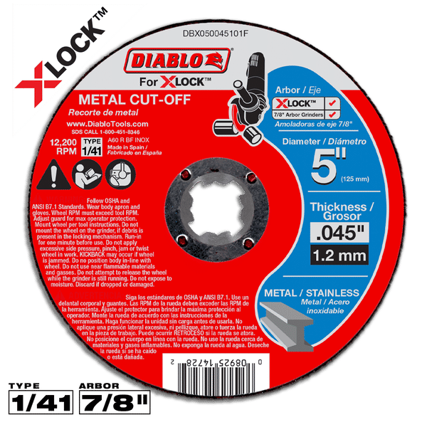 DBX050045101F | Cut-Off & Grinding Discs | Metal Cutting | Bonded