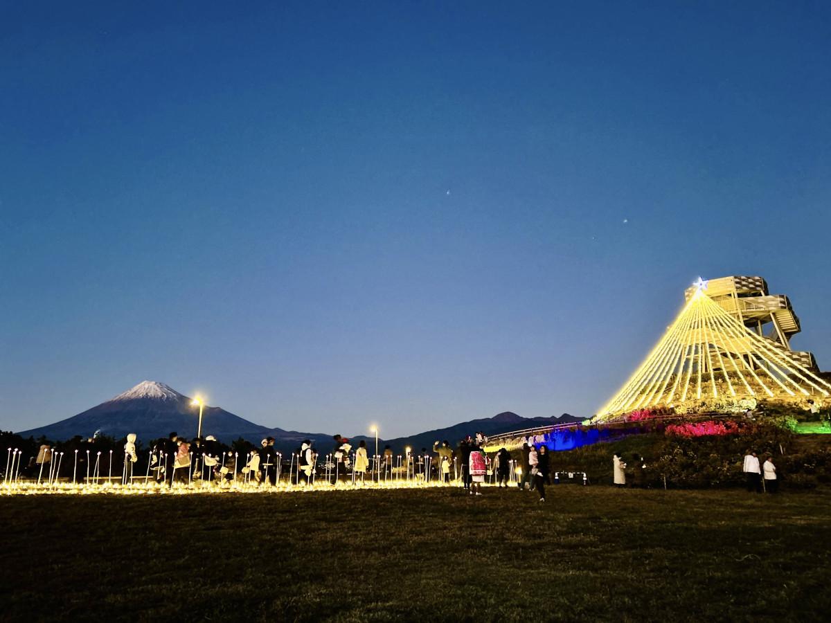 富士市・田子の浦でイルミネーション ドラゴンタワーなどライトアップ