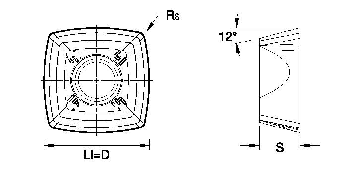 7792VXD12 Series Carbide Insert XDPT-D41 Medium Machining 6010772