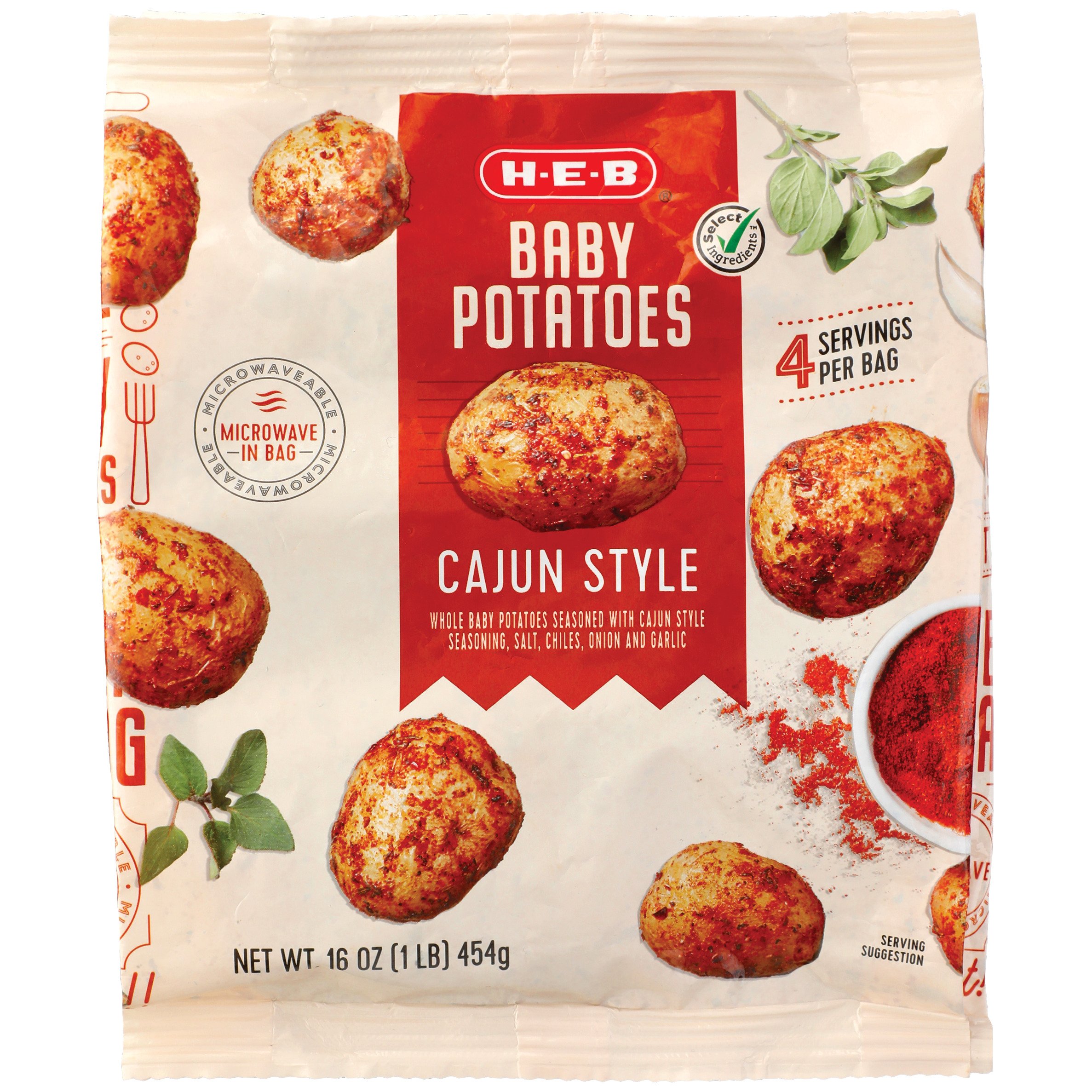 H-E-B Frozen Baby Potatoes - Cajun Style, 16 oz | Joe V's Smart