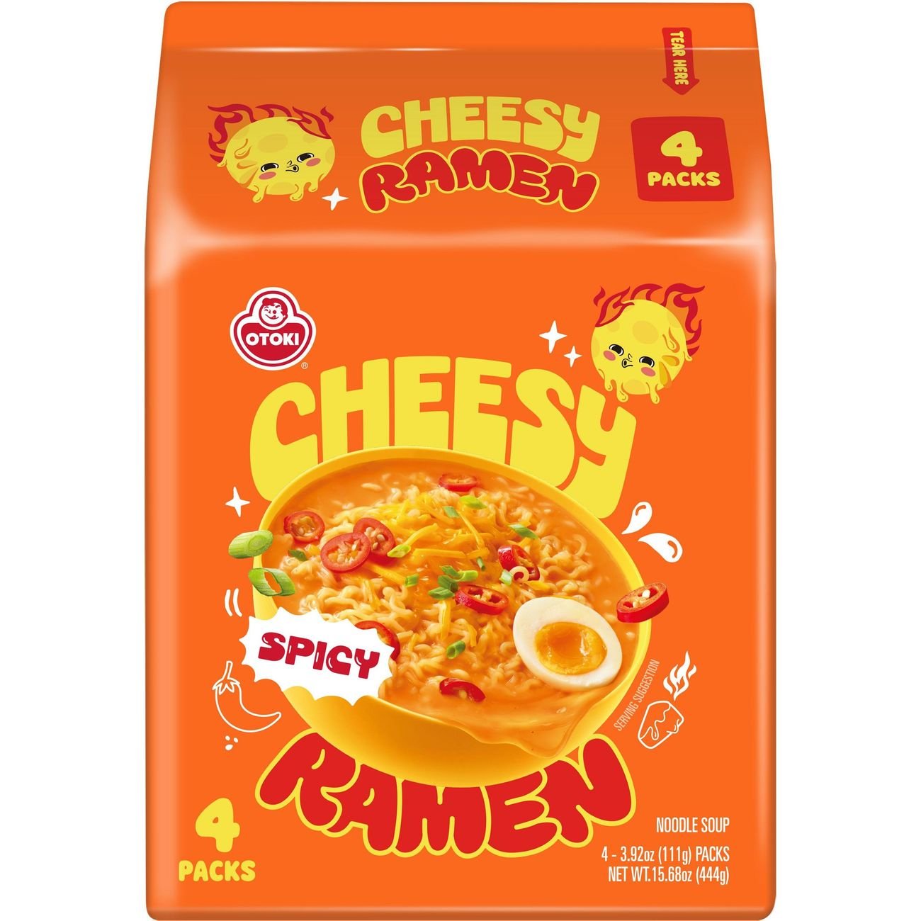 Ottogi Cheesy Cheddar Ramen 4 Pack, 15.68 oz | Joe V's Smart Shop