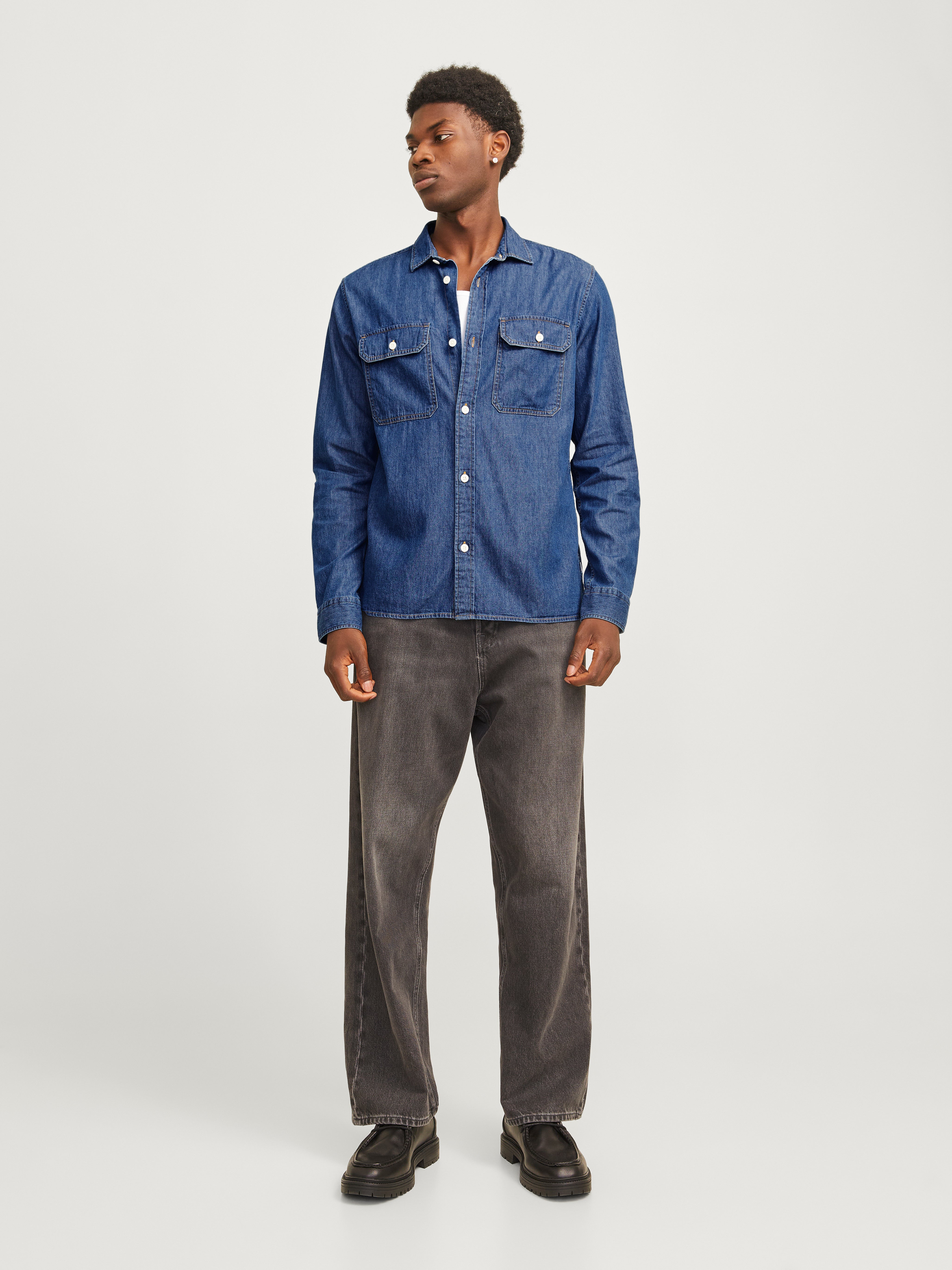 Comfort Fit Denim Shirt | Medium Blue | Jack & Jones®