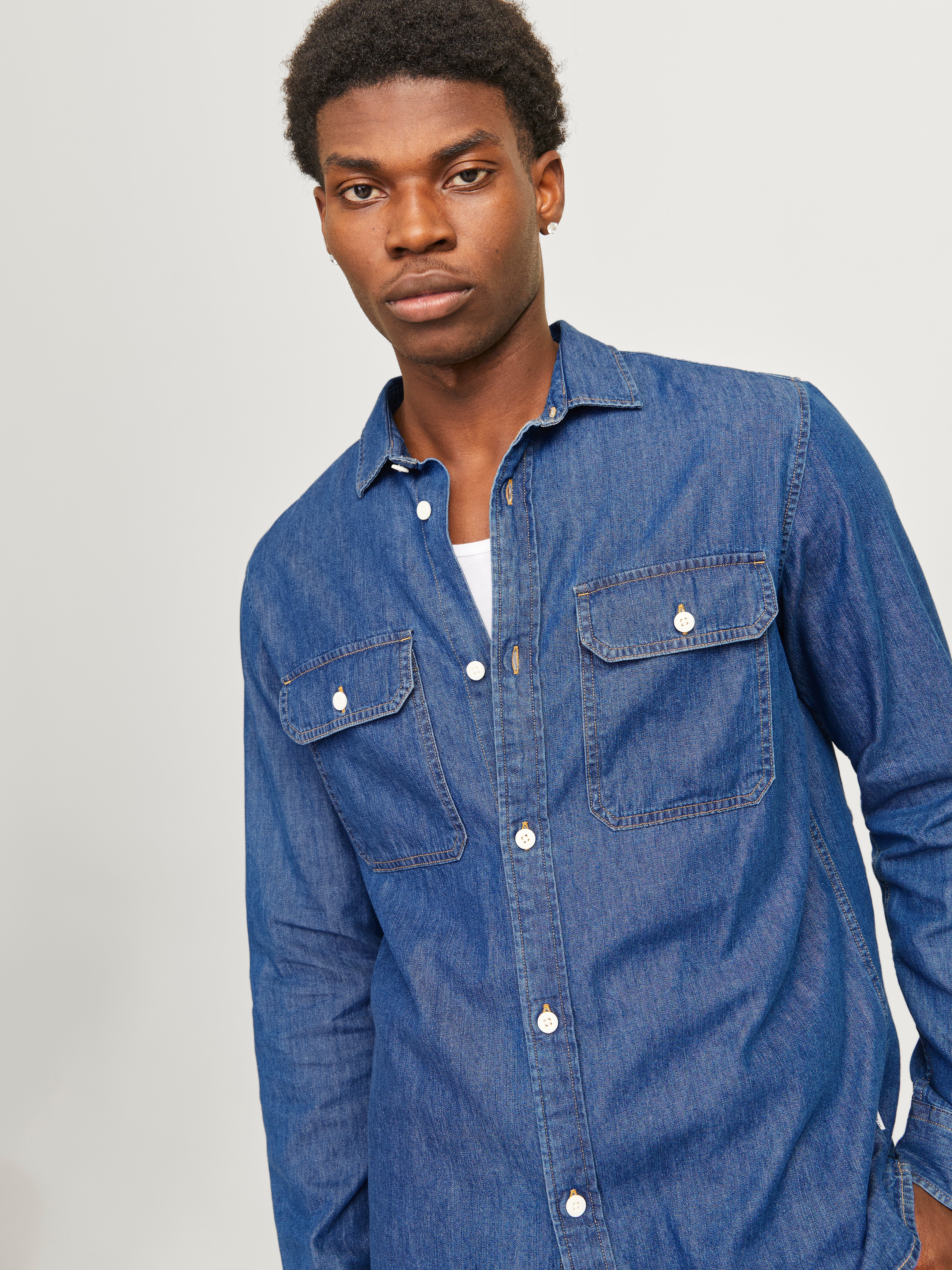 Comfort Fit Denim Shirt | Medium Blue | Jack & Jones®