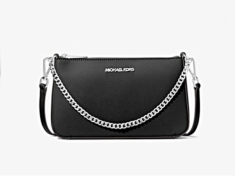 Michael Kors Jet Set Medium Black Saffiano Leather Crossbody Bag