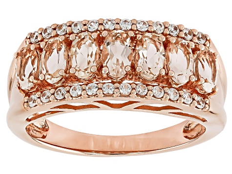 Peach Morganite 14k Rose Gold Over Sterling Silver Ring 1.83ctw