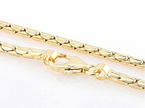 18k Yellow Gold Over Bronze 3mm Cardano 18 Inch Chain - MA609A | JTV