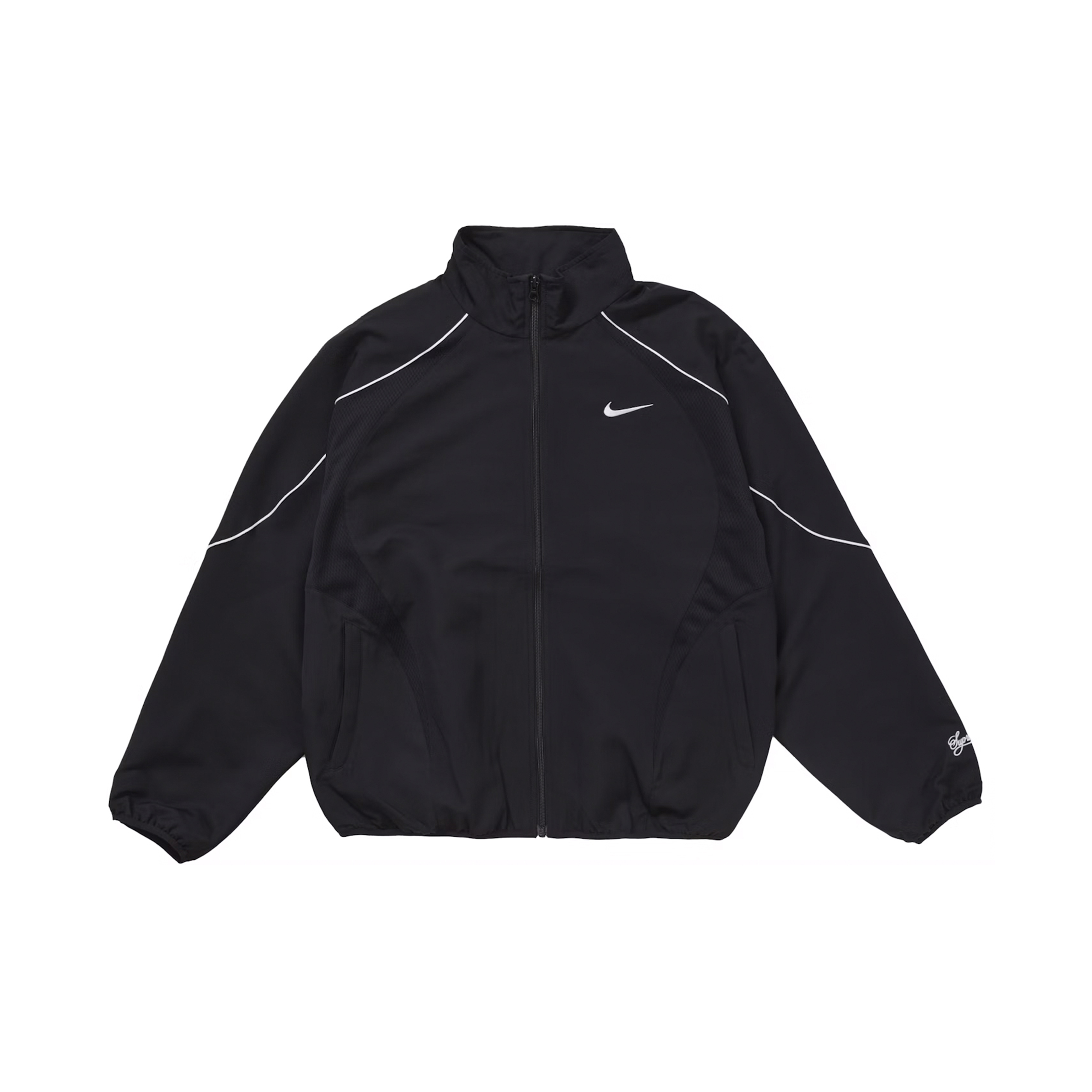 Supreme Nike Track Jacket Black | SUPREME-01591 | Laced