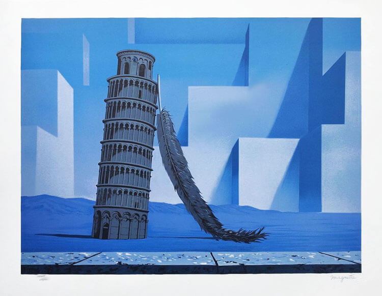 René Magritte, La magie noir (Black Magic), Lithograph