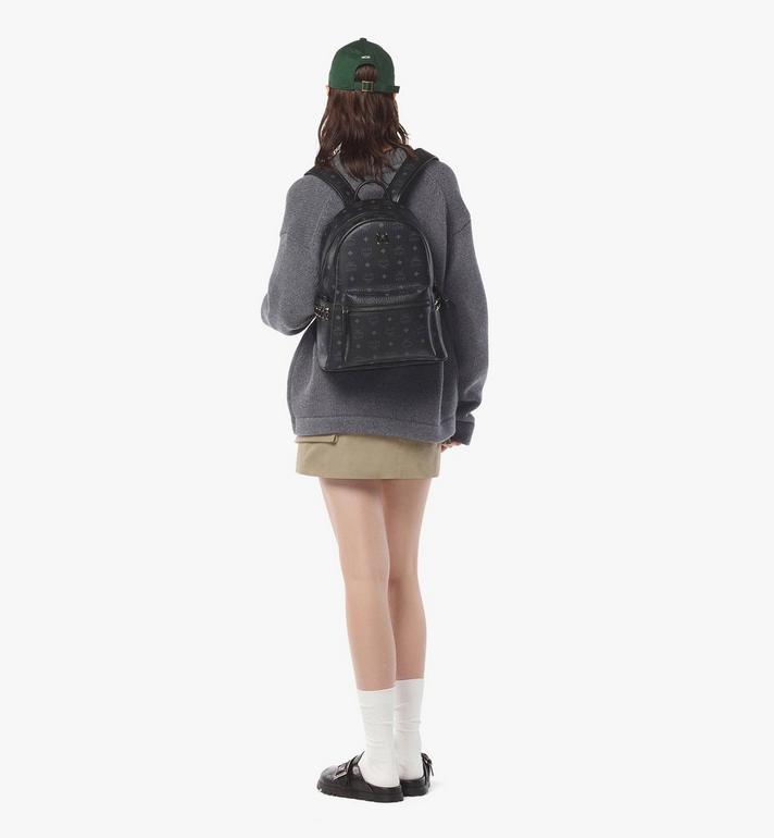 Small-Medium Stark Side Studs Backpack in Visetos ブラック | MCM ®JP