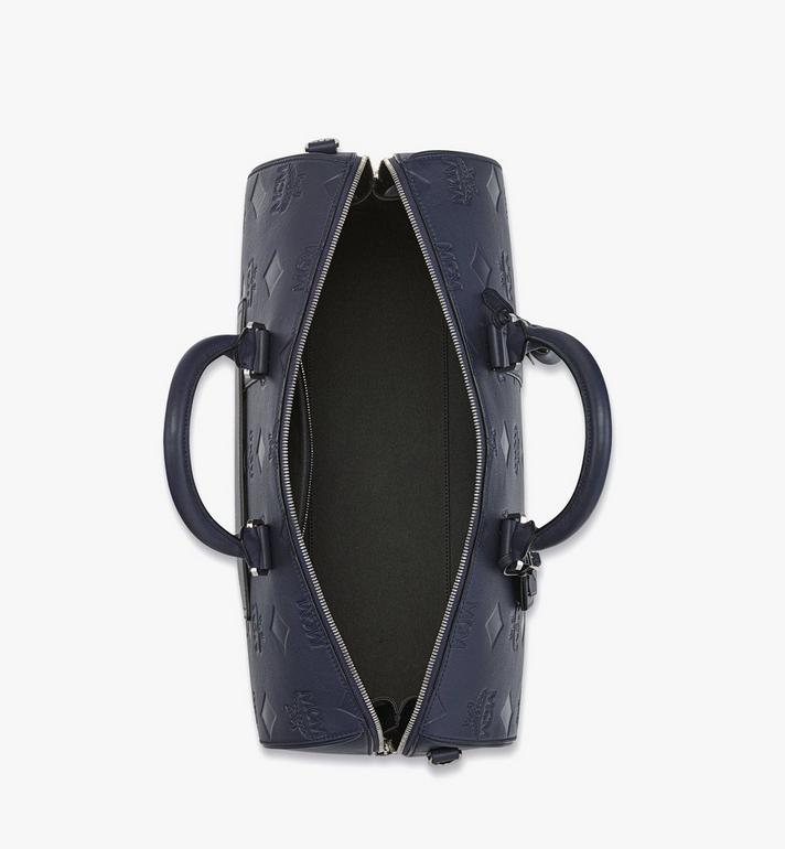 Small Ottomar Weekender Bag in Maxi Monogram Leather Blue | MCM ®JP