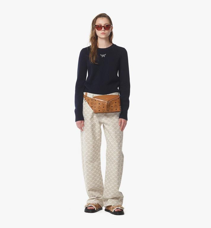 Small Diamond 3D Belt Bag in Visetos Leather Mix Cognac | MCM ®US