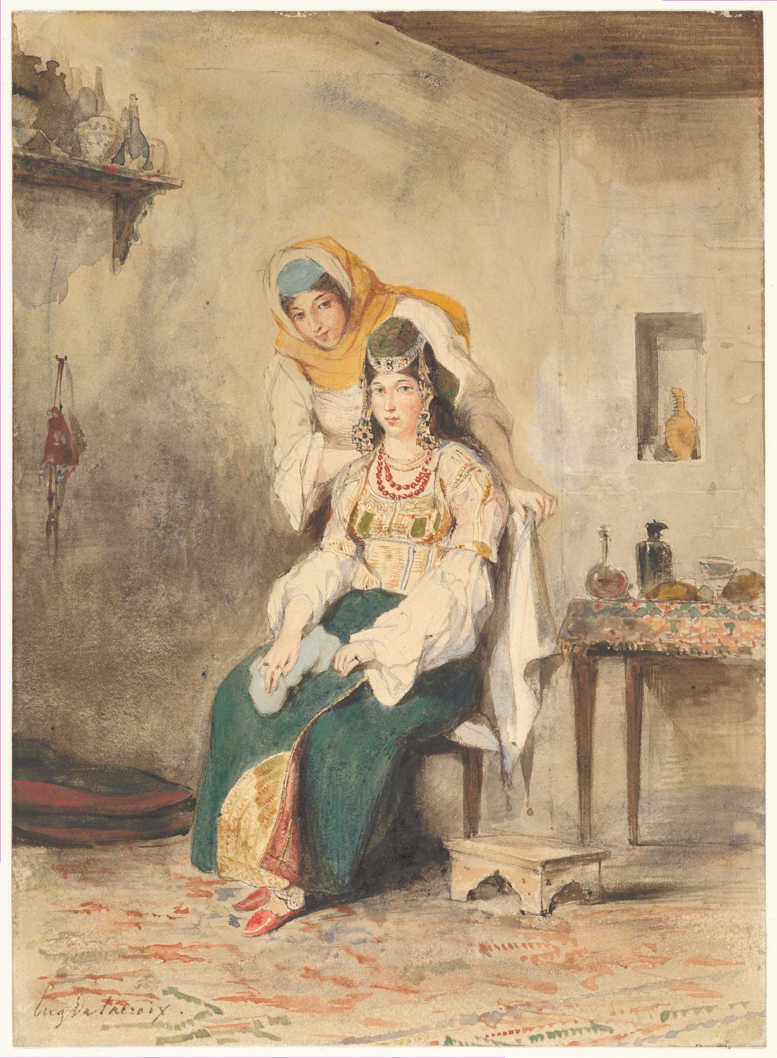 Eugène Delacroix - Saada, the Wife of Abraham Ben-Chimol, and