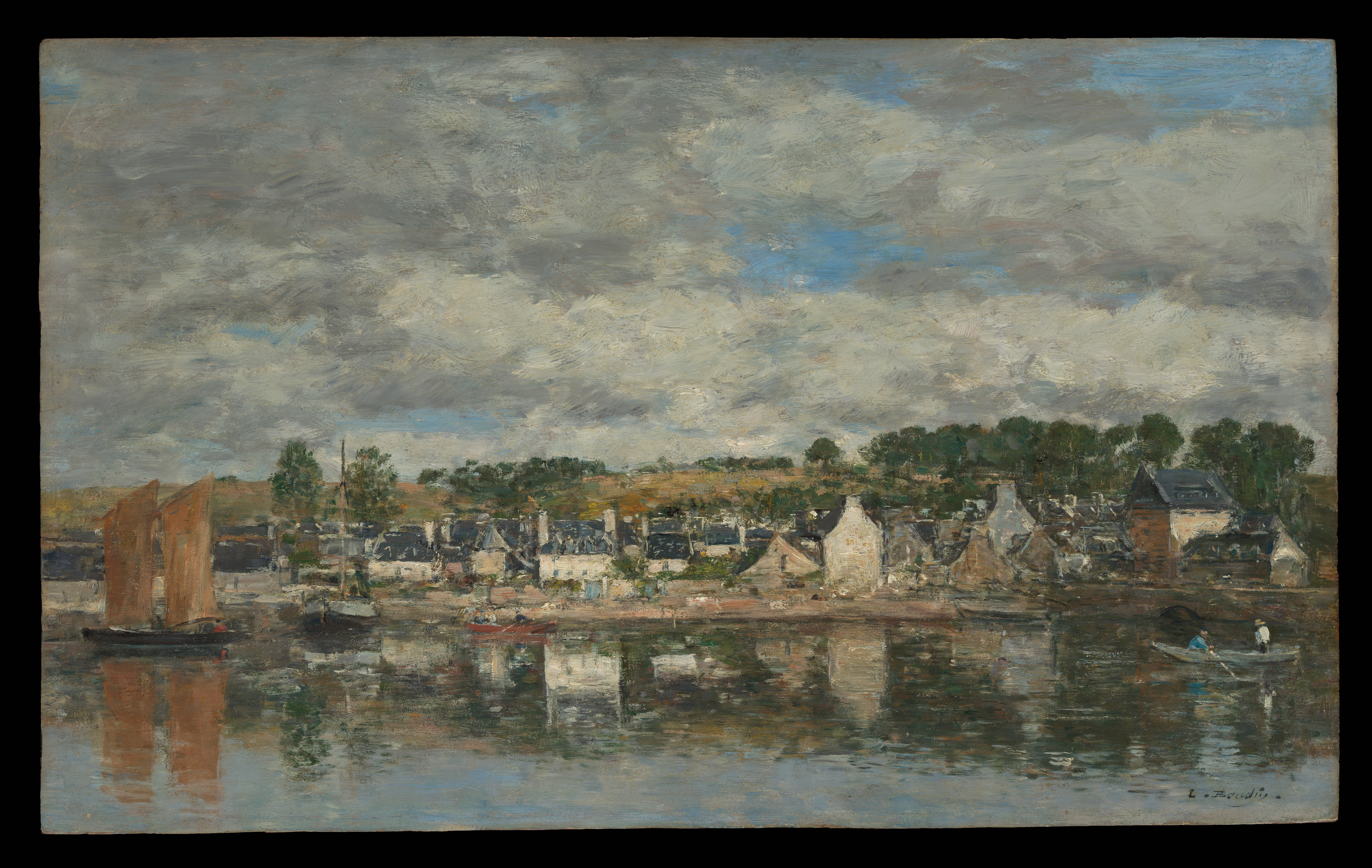 Eugène Boudin - Village by a River - The Metropolitan Museum of Art