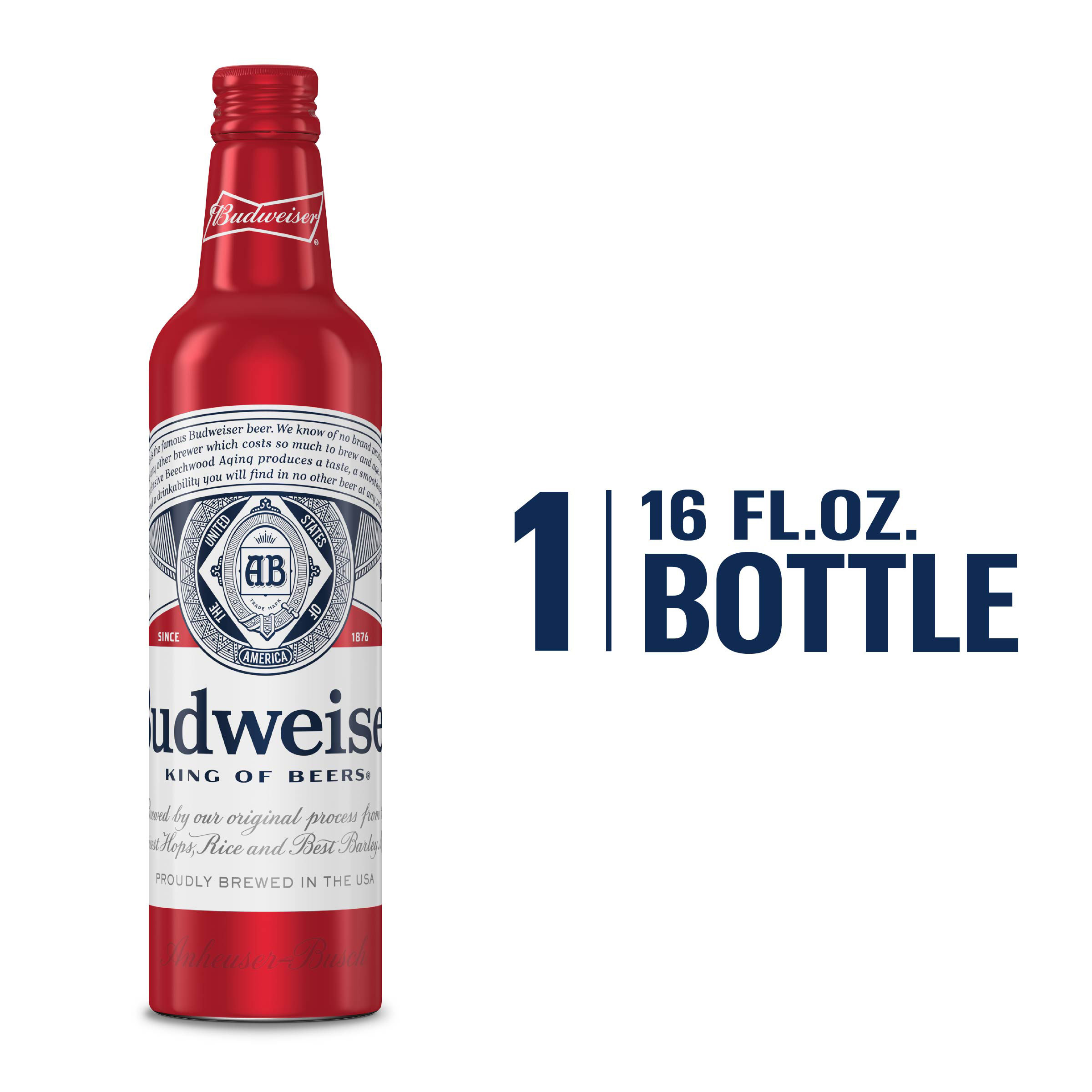 Budweiser American Lager Beer 16 fl oz Aluminum Bottle | Giant