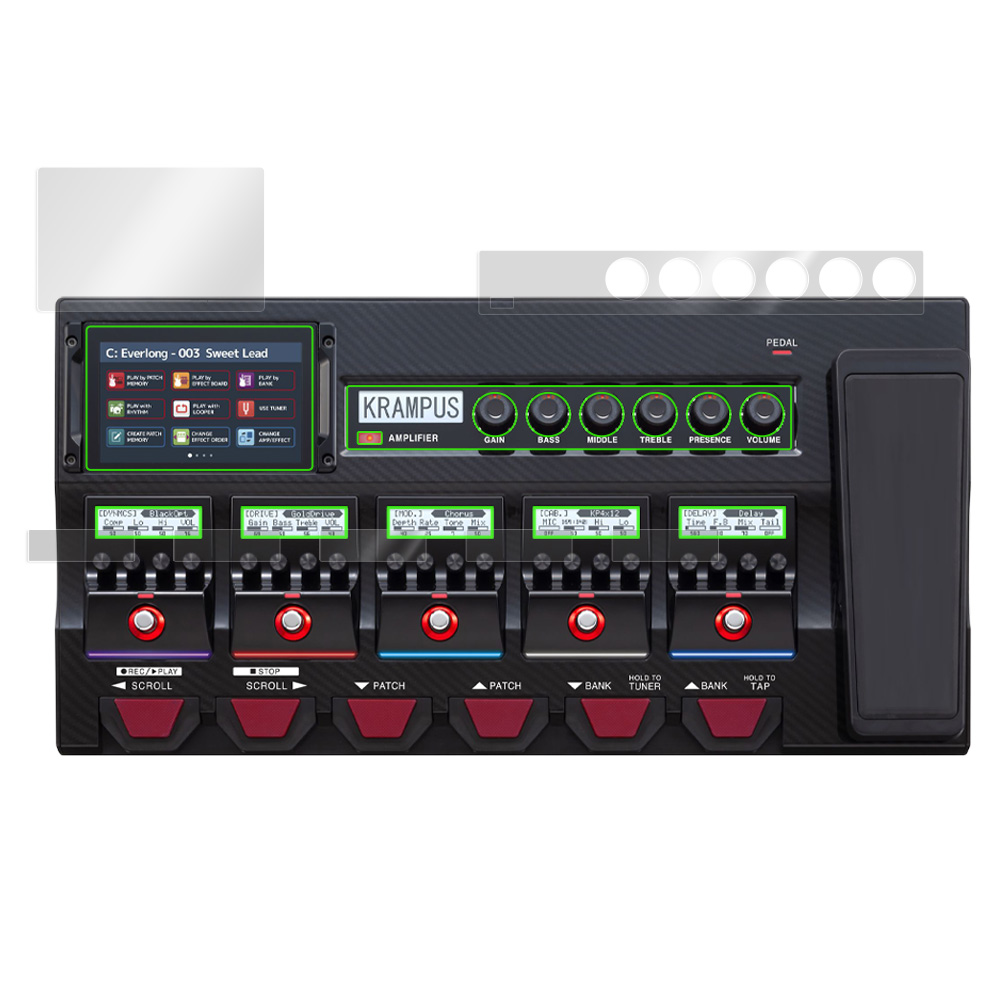 ギター用マルチエフェクター ZOOM G11 用 保護フィルム | 衝撃吸収