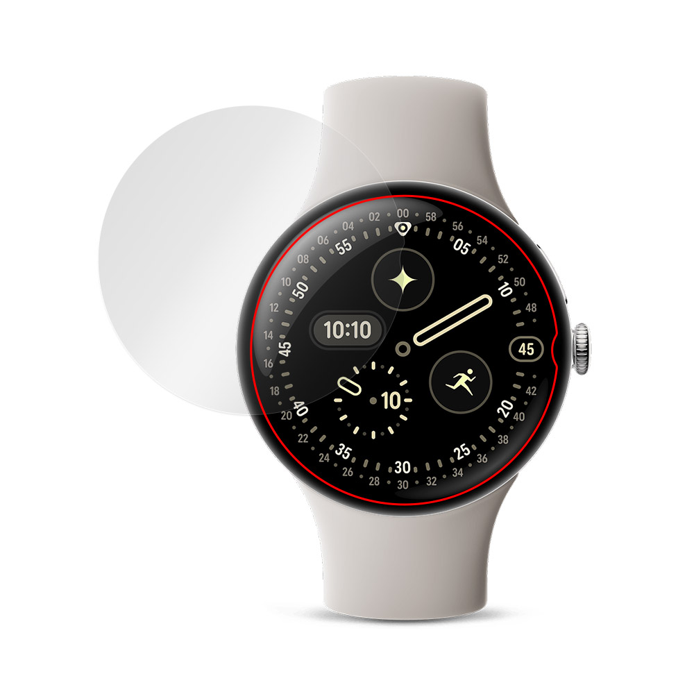 Google Pixel Watch 4 45mm 用 保護フィルム | 上級者向け曲面対応高