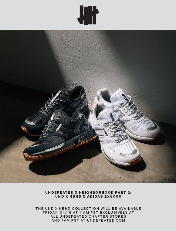 Undefeated: NBHD X UNDFTD X ADIDAS ZX 8000 AVAILABLE NOW | Milled