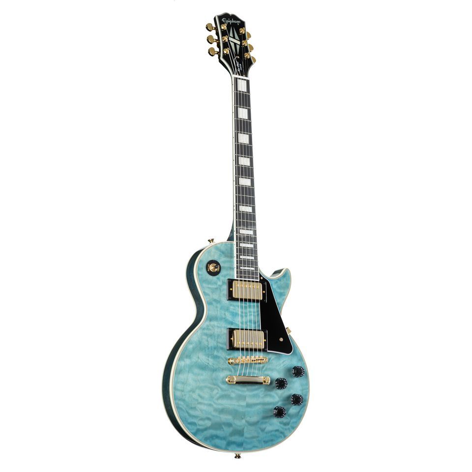 Epiphone Les Paul Custom Quilt Ocean Blue | USA