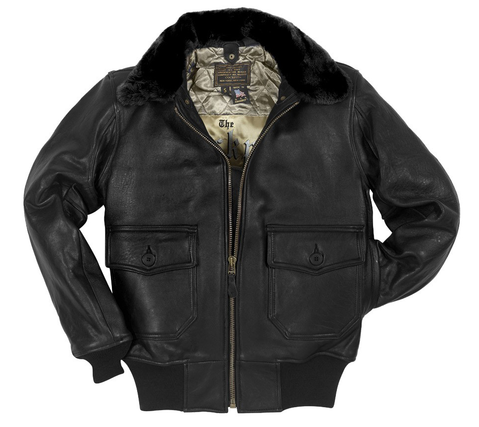 Cockpit USA Navy G-1 Antique Lamb Leather Jacket (Black