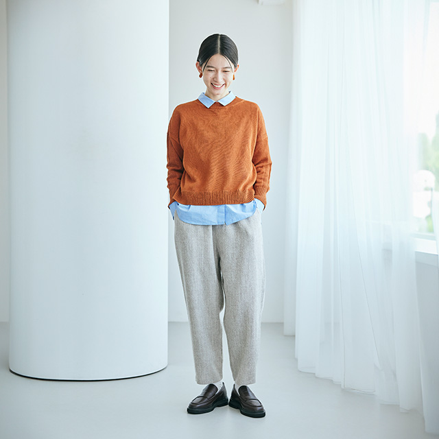 麻とウールツイード テーパードパンツ｜衣料品｜中川政七商店 公式サイト