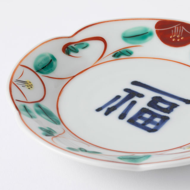 蔵珍窯 福字赤絵椿文 銘々皿｜食卓の道具｜中川政七商店 公式サイト