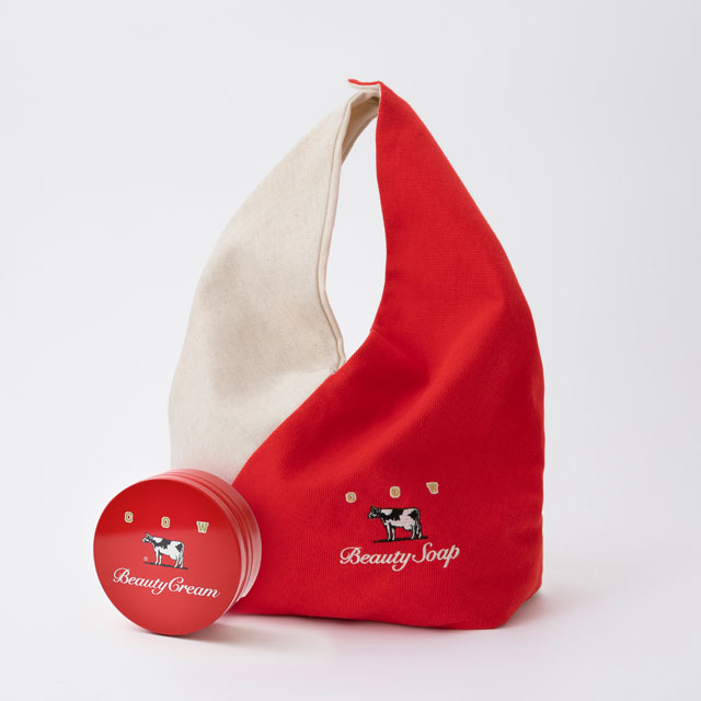 カウブランド赤箱コラボ刺繍あずま袋/カウブランド赤箱ビューティ