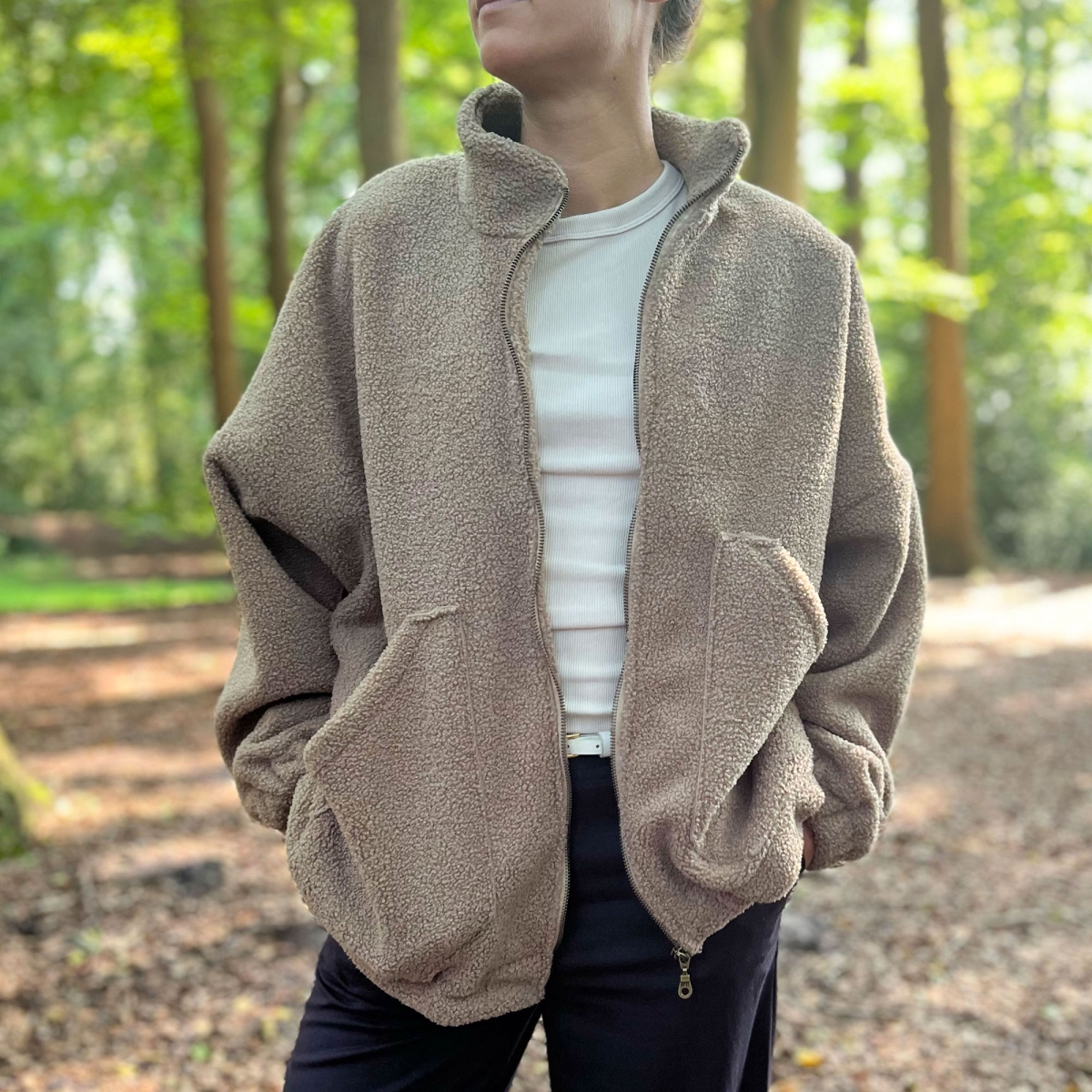 Teddy fleece doubleface, lichtbruin | Stoffen Hemmers