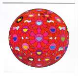 村上隆「フラワーボール(3D)ブルー、レッド」オフセットプリント