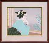 上村松園「待月」シルクスクリーン :: 絵画買取・販売 - シバヤマ