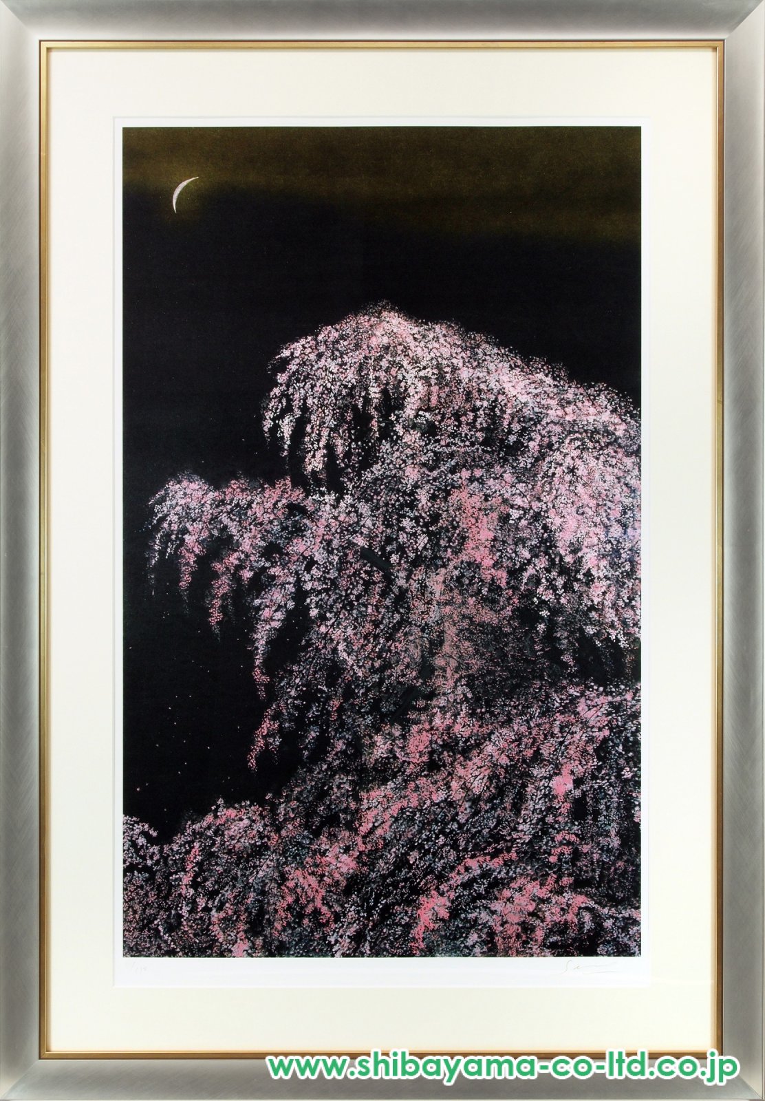 千住博「夜桜月下」HSエディション :: 絵画買取・販売 - シバヤマ