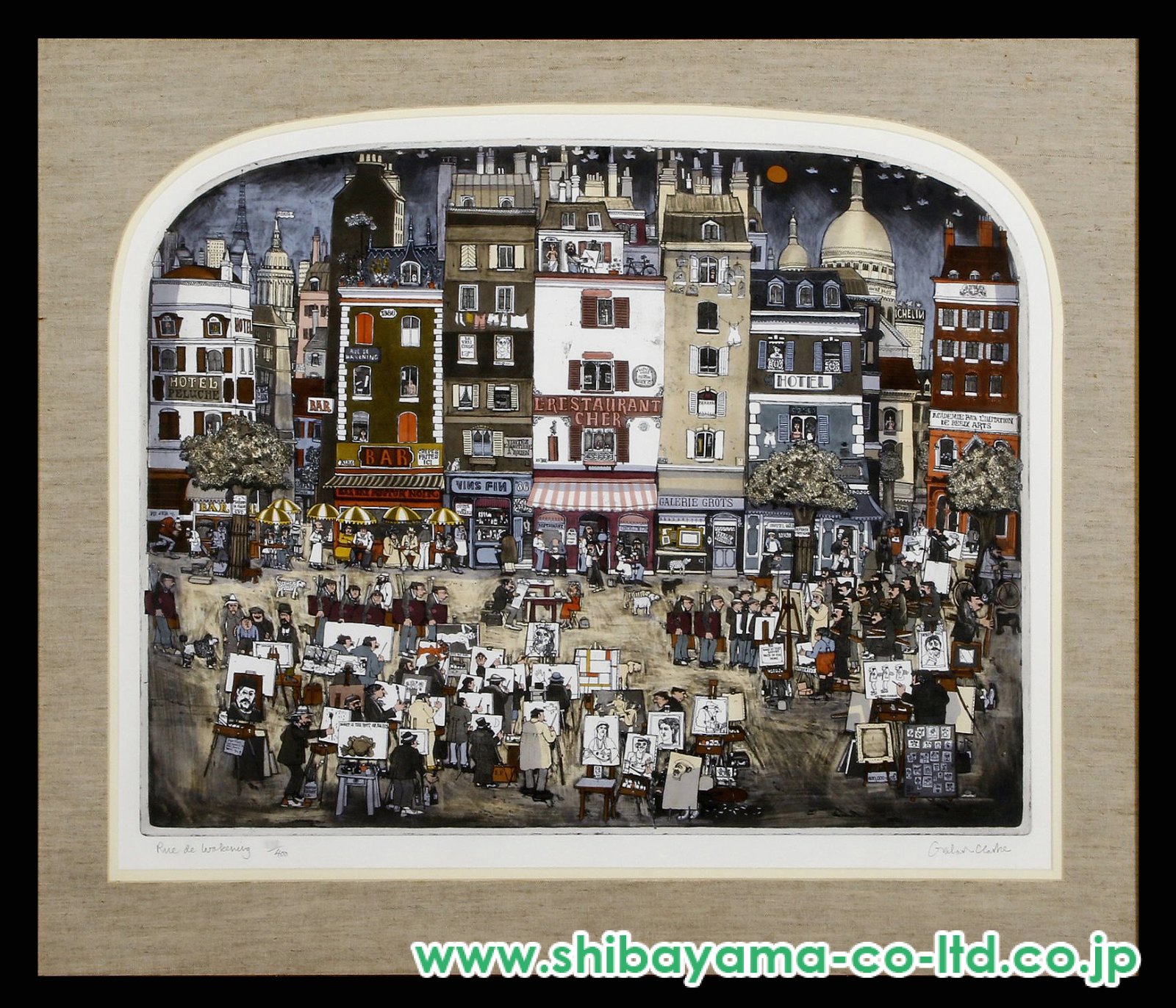 グラハム・クラーク「ウエイクニング通り」銅版画 :: 絵画買取・販売